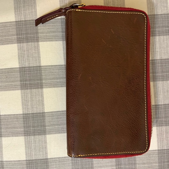 Dooney & Bourke Brown Leather Clutch - Picture 3 of 4